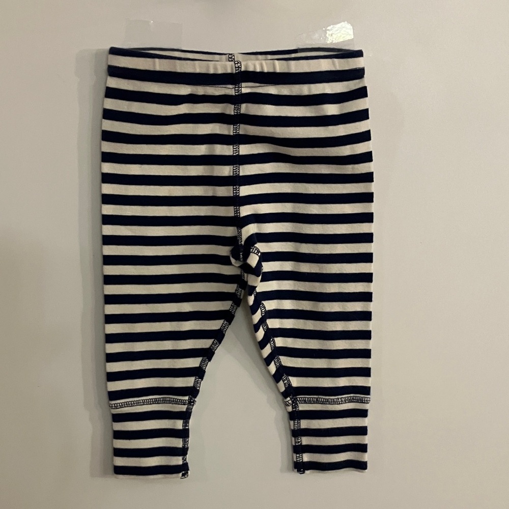 Hanna Andersson Striped Navy and White Leggings